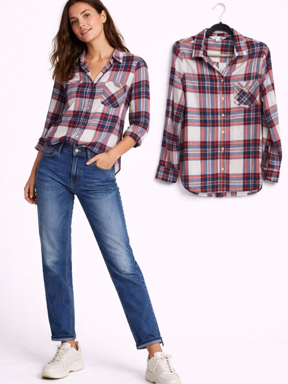 Old Navy Flannel Shirt Bundle Size Medium Red Green Plaid